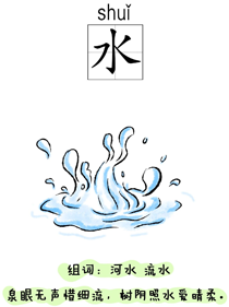 汉字学习:自然:水