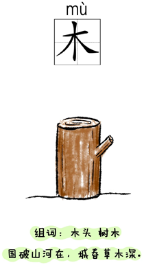 汉字学习:自然:木