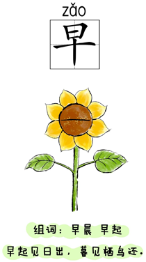 汉字学习:时间:早