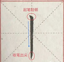 笔画认知:悬针竖