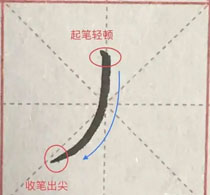 笔画认知:弯撇