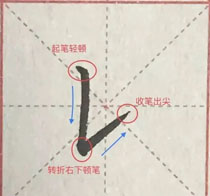 笔画认知:竖提