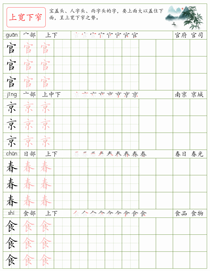 常见结构训练(26):上宽下窄