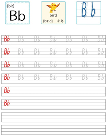 字母描红:B