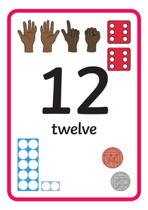 认识数字:12