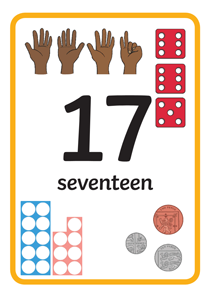 认识数字:17