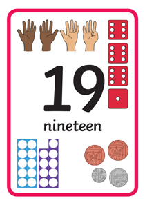 认识数字:19