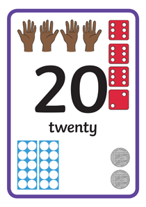 认识数字:20