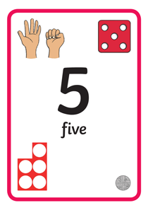 认识数字:5
