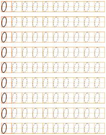 数字描红:0