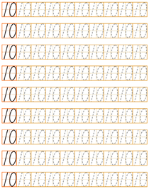 数字描红:10