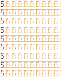 数字描红:5