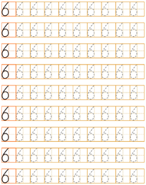 数字描红:6